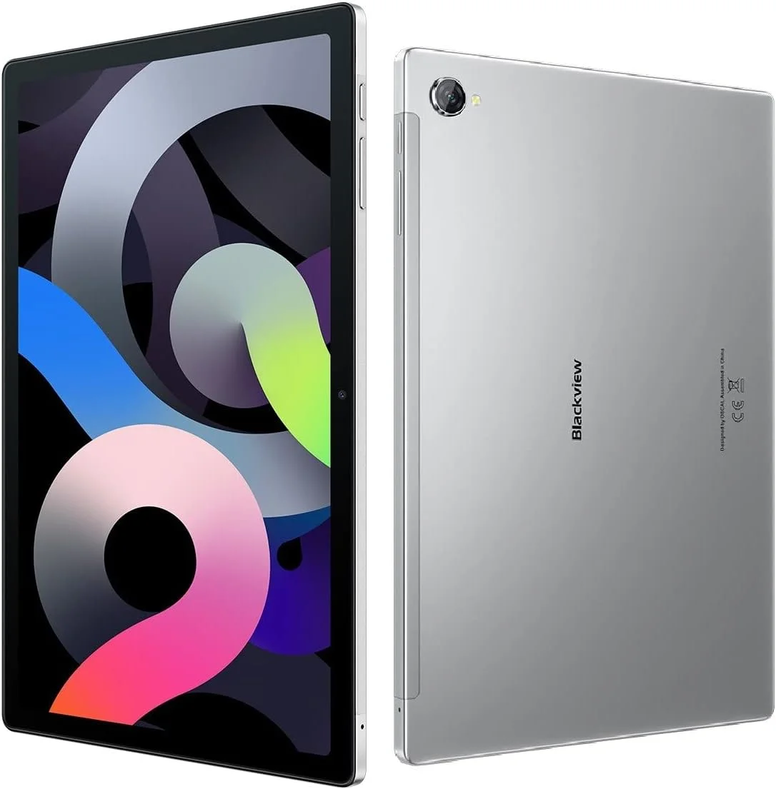 تبلت Blackview Tab 15 PRO با صفحه نمایش 10.5 اینچی FHD+، اندروید 12، 14 گیگابایت رم + 256 گیگابایت حافظه (قابل ارتقا تا 1 ترابایت)، ضخامت 7.3 میلی‌متر و باتری 8280 میلی‌آمپر، Widevine L1، دو سیم‌کارت 4G LTE + WiFi، دوربین 13 مگاپیکسل + 8 مگاپیکسل، استریو چهارگانه