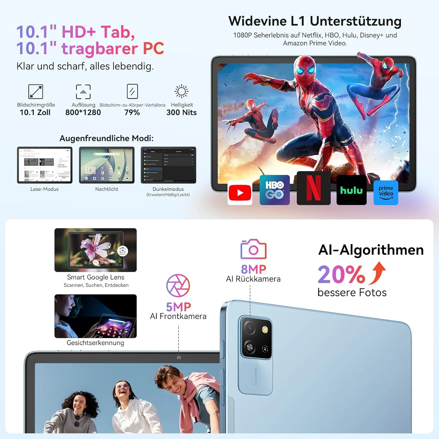 تبلت اندروید 15 Blackview Tab60 Pro، تبلت لمسی 10 اینچی، 24 گیگابایت رم + 128 گیگابایت رام (TF 2 ترابایت)، هشت هسته ای، 4G LTE+5G WiFi، 7700mAh، تبلت با Widevine L1/Face ID/GMS/GPS تبلت اندروید 15 Blackview Tab60 Pro، تبلت لمسی 10 اینچی، 24 گیگابایت رم + 128 گیگابایت رام (TF 2 ترابایت)، هشت هسته ای، 4G LTE+5G WiFi، 7700mAh، تبلت با Widevine L1/Face ID/GMS/GPS
