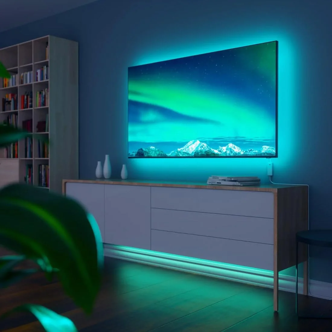 نوار نور LED هوشمند Nanoleaf Essentials Bluetooth Thread & WiFi Smart RGBCW با قابلیت تغییر رنگ 16M+ و قابلیت برش، طول 40 اینچ (1 متر) - افزونه نوار نور LED هوشمند Nanoleaf Essentials Bluetooth Thread & WiFi Smart RGBCW با قابلیت تغییر رنگ 16M+ و قابلیت برش، طول 40 اینچ (1 متر) - افزونه