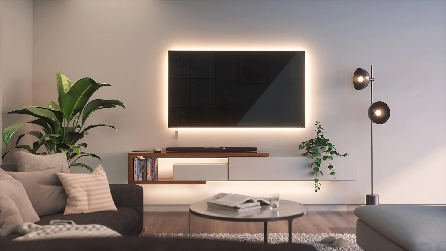 کیت استارتر نوار نور Nanoleaf Matter Essentials، نوار LED هوشمند RGBW 2 متری - Matter Over Thread، نوار LED تغییر رنگ بلوتوث، سازگار با Google Apple، دکور اتاق و گیمینگ کیت استارتر نوار نور Nanoleaf Matter Essentials، نوار LED هوشمند RGBW 2 متری - Matter Over Thread، نوار LED تغییر رنگ بلوتوث، سازگار با Google Apple، دکور اتاق و گیمینگ