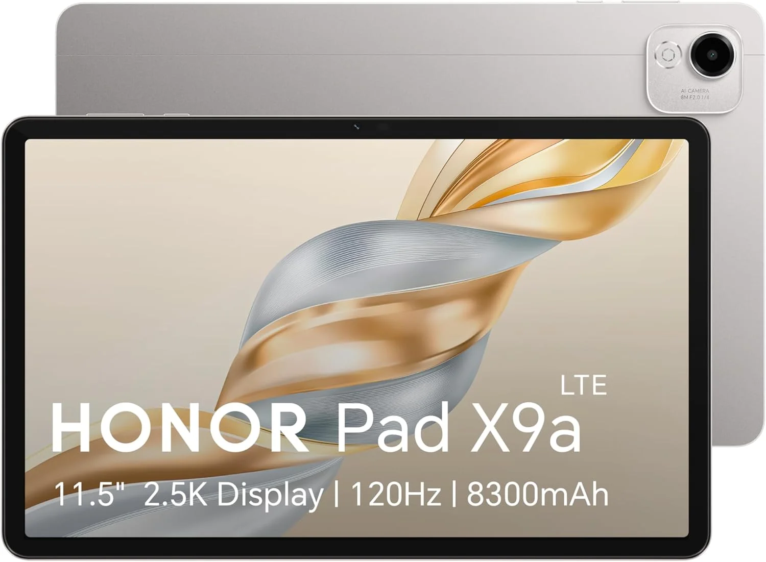 تبلت آنر پد X9a LTE با نمایشگر 11.5 اینچی 120 هرتز، 8 گیگابایت رم + 128 گیگابایت حافظه داخلی، پردازنده Snapdragon 685، باتری 8300 میلی آمپر ساعتی، شارژ سریع 35 واتی، پشتیبانی از قلم، رنگ خاکستری، اندروید 15، (مدل 2025) + کاور محافظ رایگان