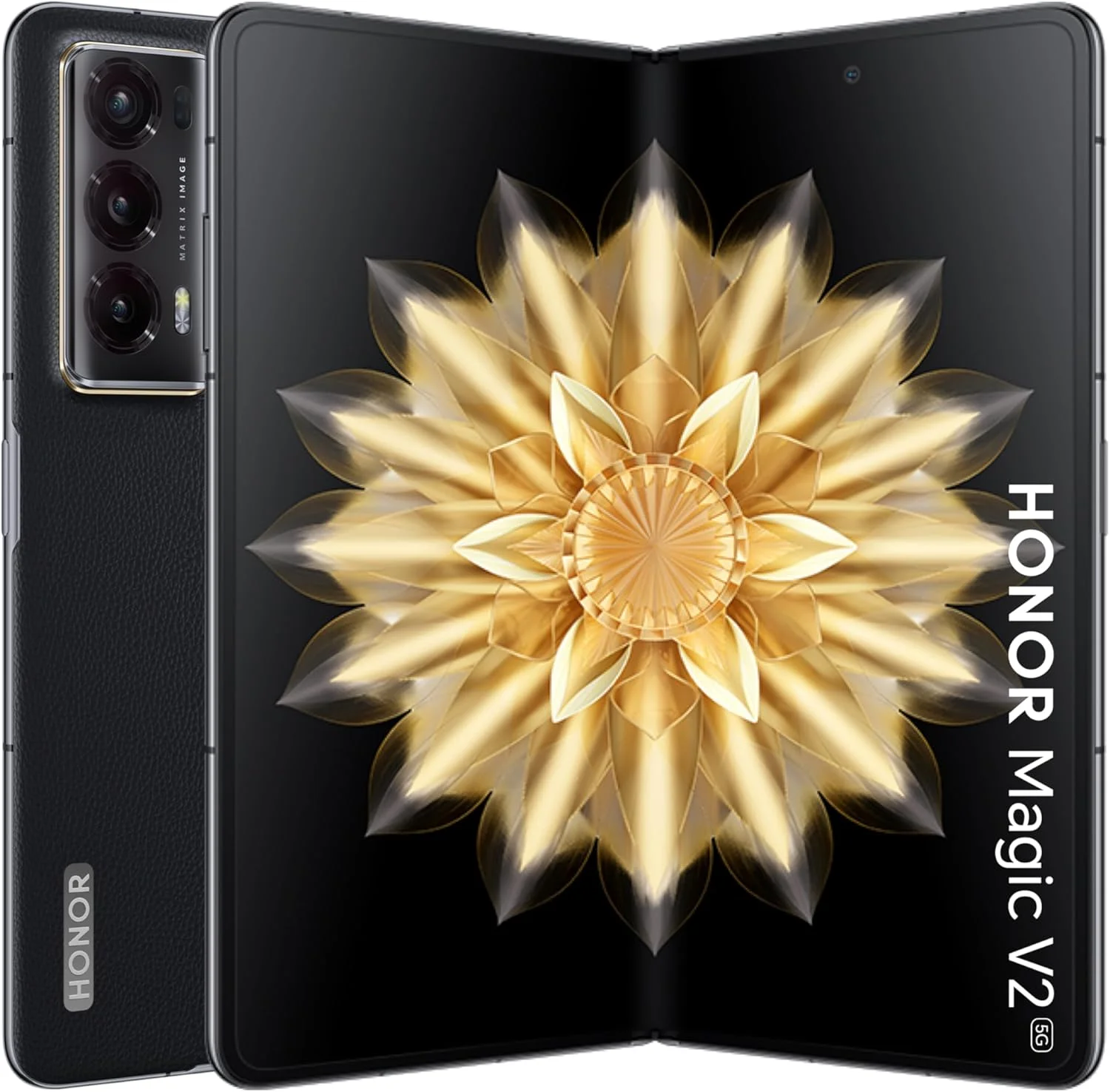 گوشی هوشمند تاشو آنر Magic V2 5G، باریکترین گوشی تاشو، 16 گیگابایت رم + 512 گیگابایت رام، نمایشگر دوگانه 120 هرتز LTPO OLED، پردازنده پرچمدار Snapdragon 8 Gen 2 (4 نانومتری)، دوربین 50+20+50 مگاپیکسل OIS، مشکی (PU) گوشی هوشمند تاشو آنر Magic V2 5G، باریکترین گوشی تاشو، 16 گیگابایت رم + 512 گیگابایت رام، نمایشگر دوگانه 120 هرتز LTPO OLED، پردازنده پرچمدار Snapdragon 8 Gen 2 (4 نانومتری)، دوربین 50+20+50 مگاپیکسل OIS، مشکی (PU)