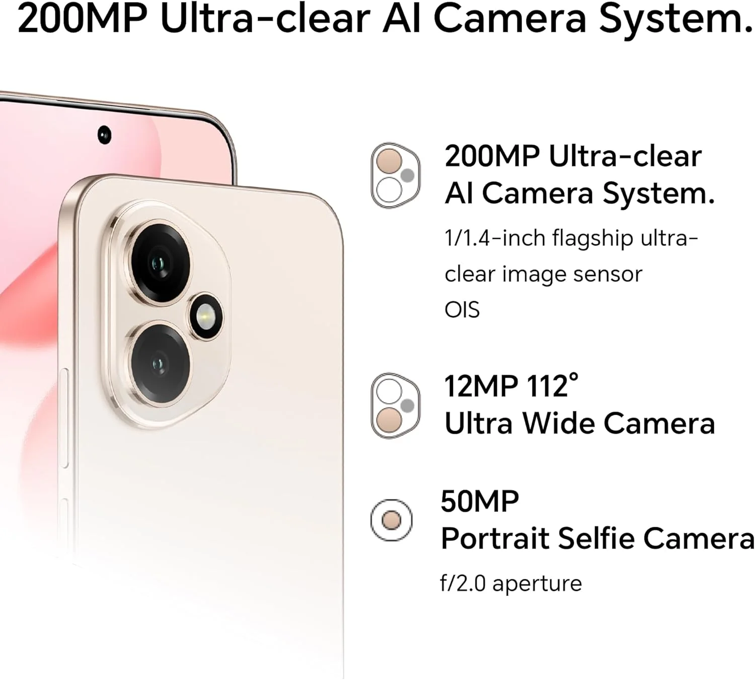 گوشی موبایل آنر 400 دو سیم کارت 256 گیگابایت حافظه داخلی + 8 گیگابایت رم (فقط GSM | بدون CDMA) نسخه بین المللی آنلاک شده کارخانه ای 5G (طلایی صحرایی) گوشی موبایل آنر 400 دو سیم کارت 256 گیگابایت حافظه داخلی + 8 گیگابایت رم (فقط GSM | بدون CDMA) نسخه بین المللی آنلاک شده کارخانه ای 5G (طلایی صحرایی)