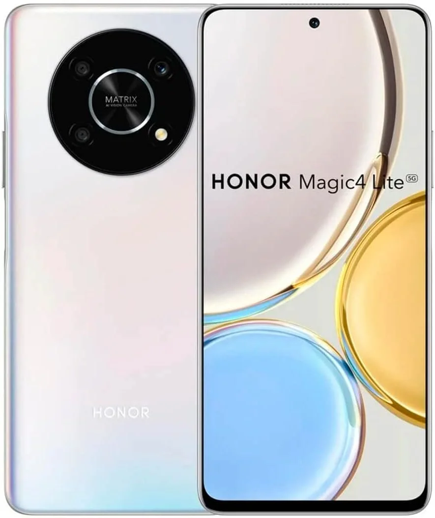 گوشی موبایل آنر Magic4 Lite 5G دو سیم کارت 128 گیگابایت رام + 6 گیگابایت رم (فقط GSM | بدون CDMA) نسخه بین المللی کارخانه آنلاک شده (نقره ای تیتانیومی)