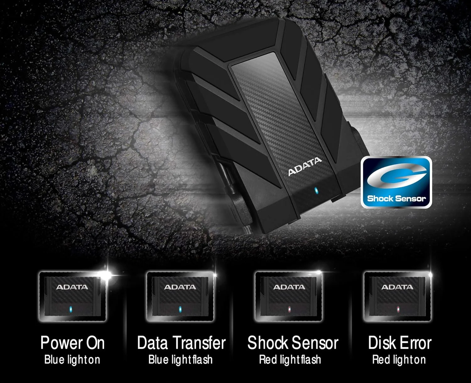 هارد اکسترنال ای دیتا Dashdrive Durable HD710 Pro، USB 3.1 (2 ترابایت، آبی)