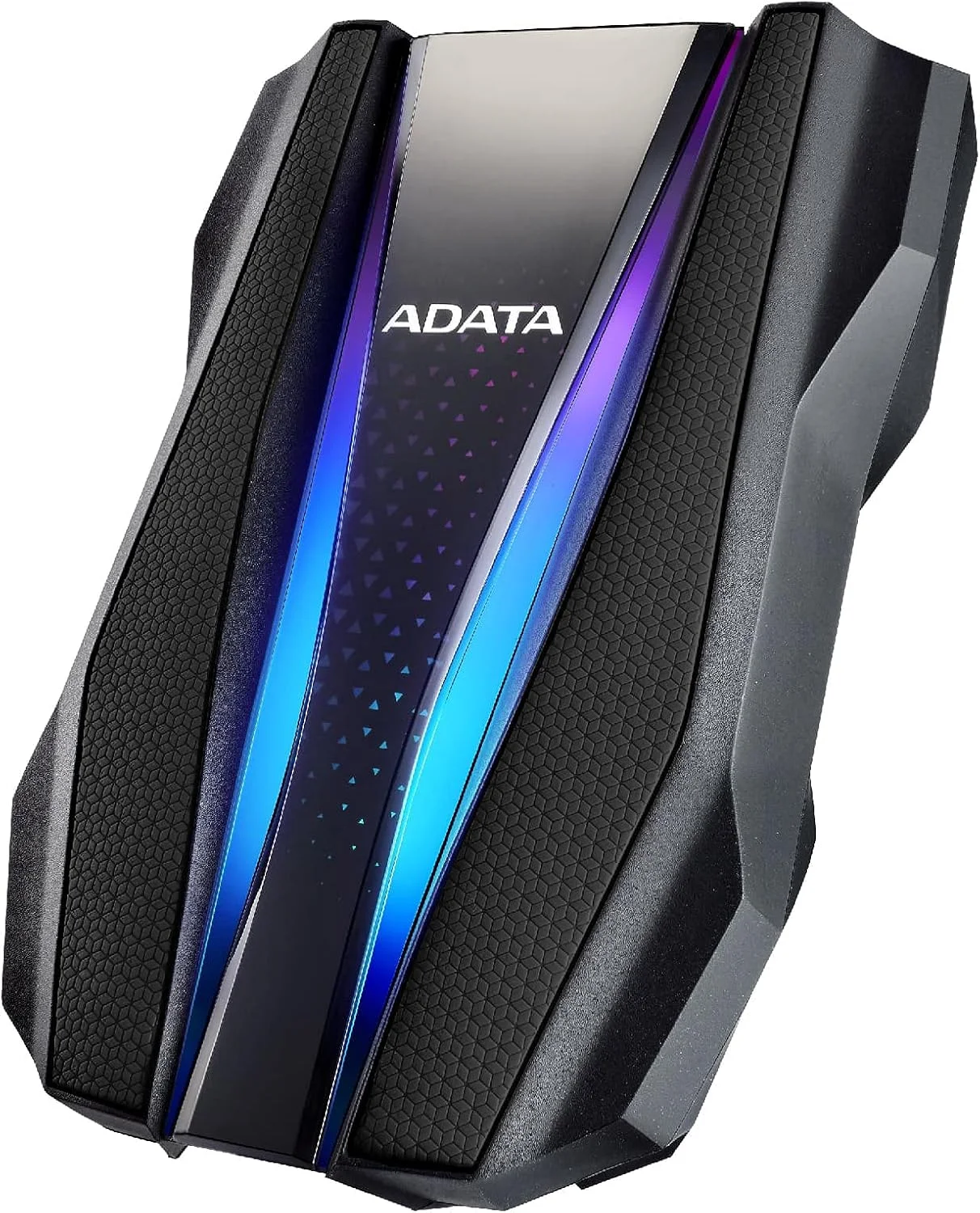هارد اکسترنال ای دیتا HD770، 2.5 اینچی، USB 3.2، ظرفیت 2 ترابایت، مشکی، طراحی مقاوم، نورپردازی RGB، ضد آب و گرد و غبار IP68، مقاوم در برابر ضربه