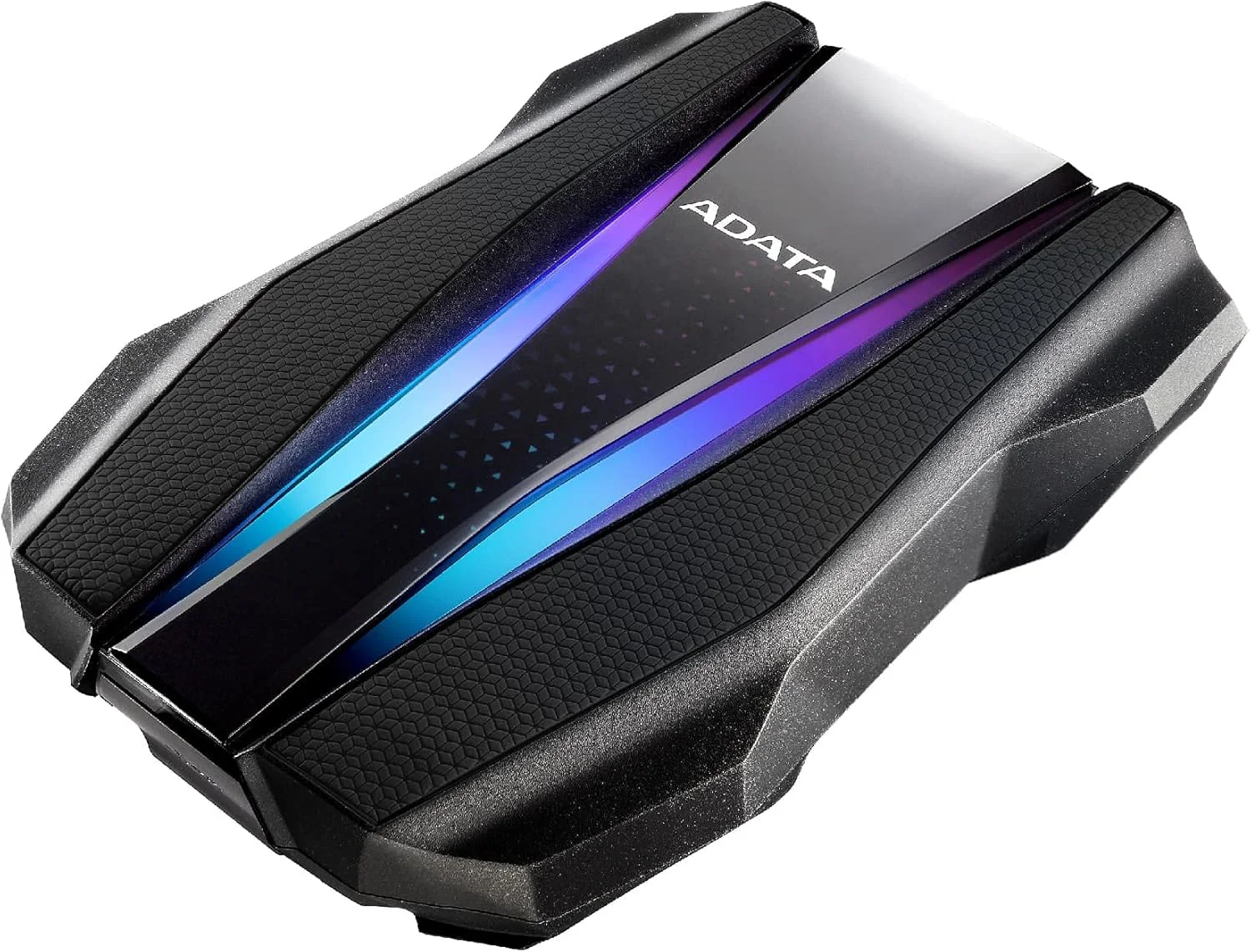 هارد اکسترنال ای دیتا HD770، 2.5 اینچی، USB 3.2، ظرفیت 2 ترابایت، مشکی، طراحی مقاوم، نورپردازی RGB، ضد آب و گرد و غبار IP68، مقاوم در برابر ضربه