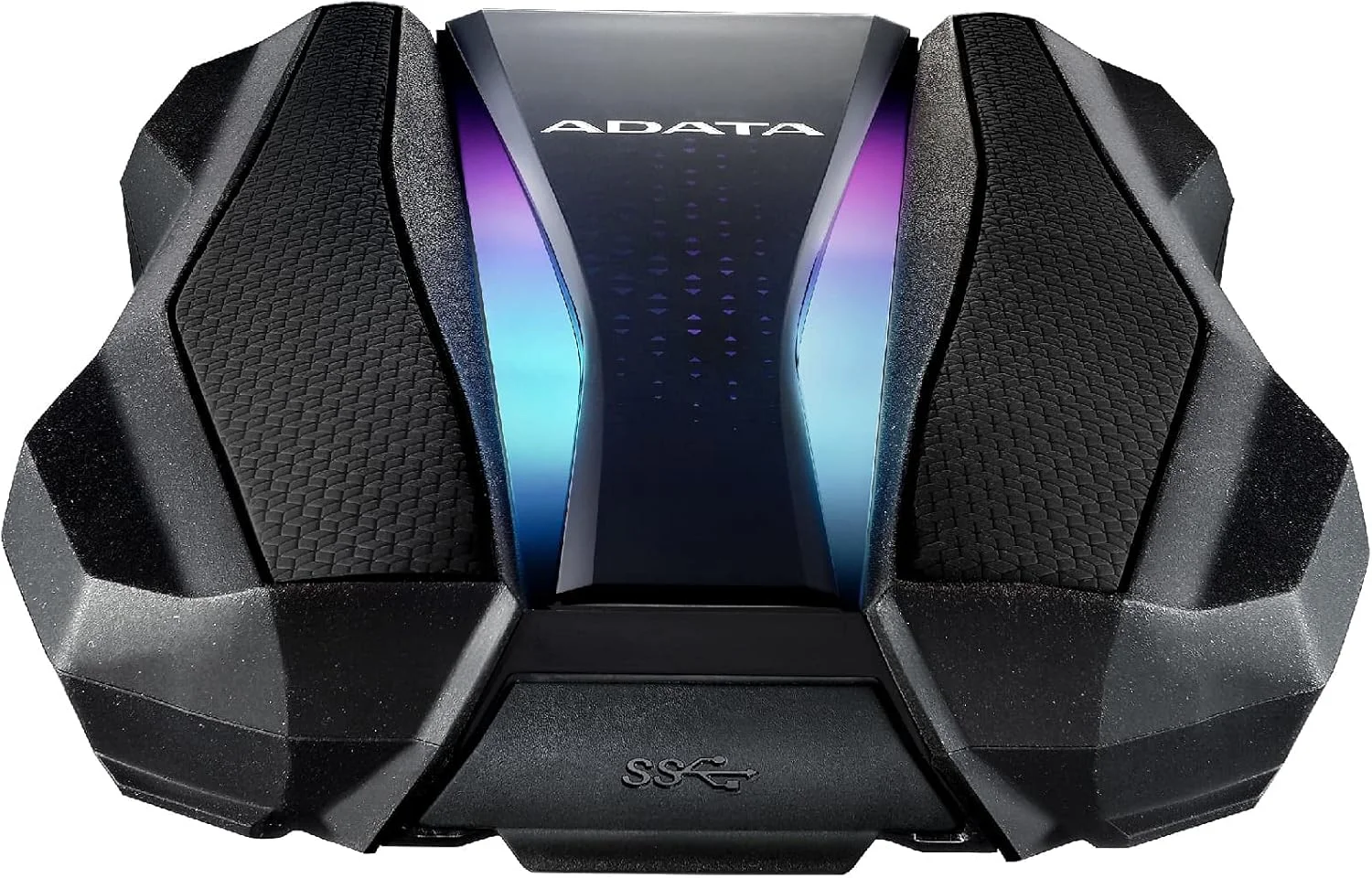 هارد اکسترنال ای دیتا HD770، 2.5 اینچی، USB 3.2، ظرفیت 2 ترابایت، مشکی، طراحی مقاوم، نورپردازی RGB، ضد آب و گرد و غبار IP68، مقاوم در برابر ضربه