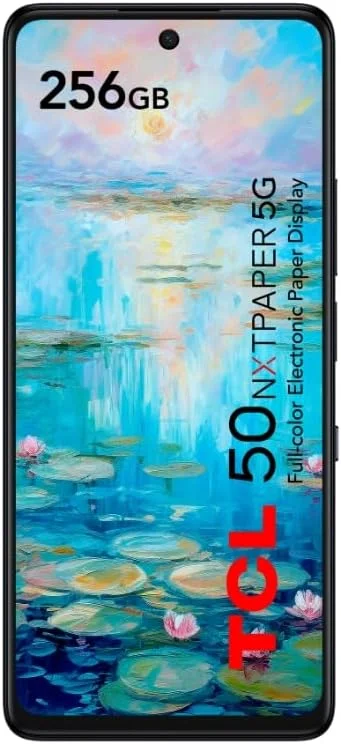 گوشی هوشمند TCL 50 NxtPaper دو سیم کارت 256 گیگابایت ROM + 8 گیگابایت RAM (فقط GSM | بدون CDMA) آنلاک کارخانه 5G (خاکستری ماه) - نسخه بین المللی