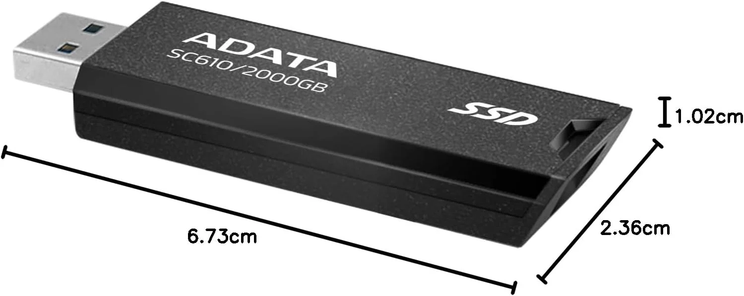درایو SSD اکسترنال ای دیتا مدل SC610 با رابط USB 3.2 | ظرفیت 2000 گیگابایت درایو SSD اکسترنال ای دیتا مدل SC610 با رابط USB 3.2 | ظرفیت 2000 گیگابایت