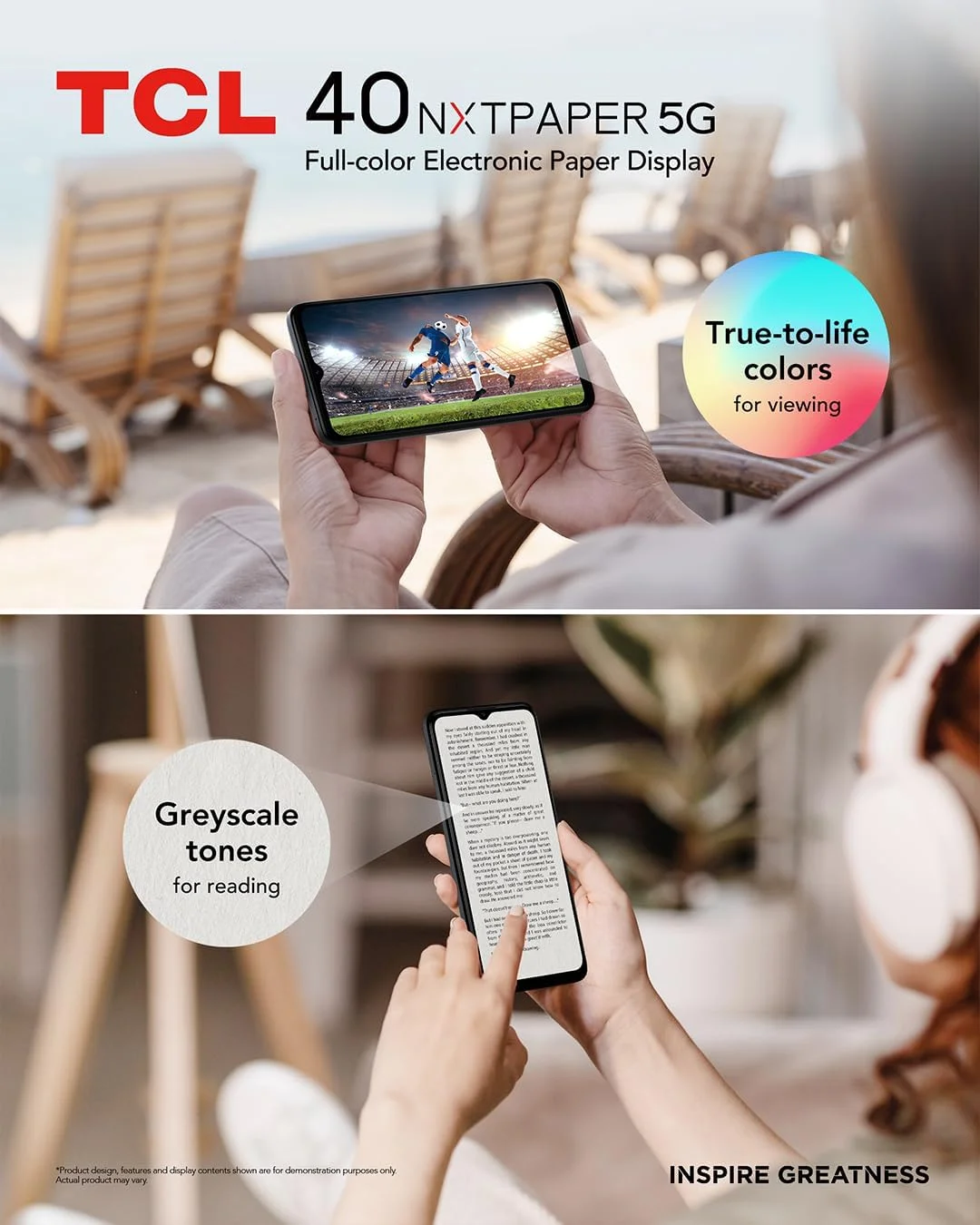 گوشی موبایل تی سی ال 40 NxtPaper دو سیم کارت 256 گیگابایت حافظه داخلی + 6 گیگابایت رم (فقط GSM | بدون CDMA) نسخه بین المللی آنلاک شده کارخانه ای 4G/LTE - رنگ مشکی ستاره ای