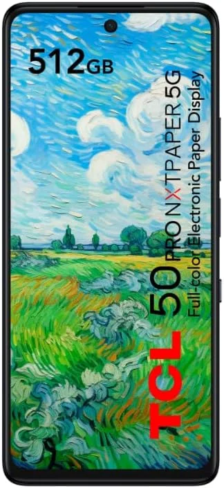 گوشی هوشمند 5G دو سیم کارت TCL 50 Pro NxtPaper با حافظه داخلی 512 گیگابایت و 8 گیگابایت رم (فقط GSM | بدون CDMA) نسخه بین المللی (خاکستری ماه) - آنلاک شده کارخانه