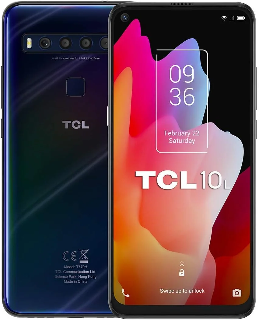 گوشی هوشمند TCL 10L با صفحه نمایش 6.53 اینچی، پردازنده هشت هسته ای، 6 گیگابایت رم و 64 گیگابایت حافظه داخلی - آبی