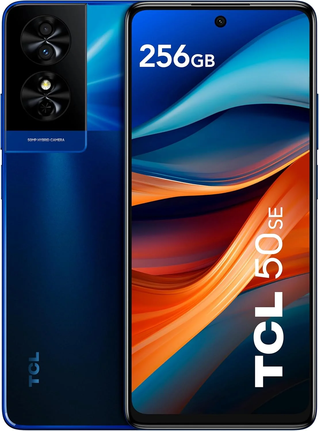 گوشی موبایل TCL 50 SE دو سیم کارت 256 گیگابایت رام + 6 گیگابایت رم (فقط GSM | بدون CDMA) نسخه بین المللی آنلاک شده کارخانه ای 4G/LTE (آبی نیمه شب)