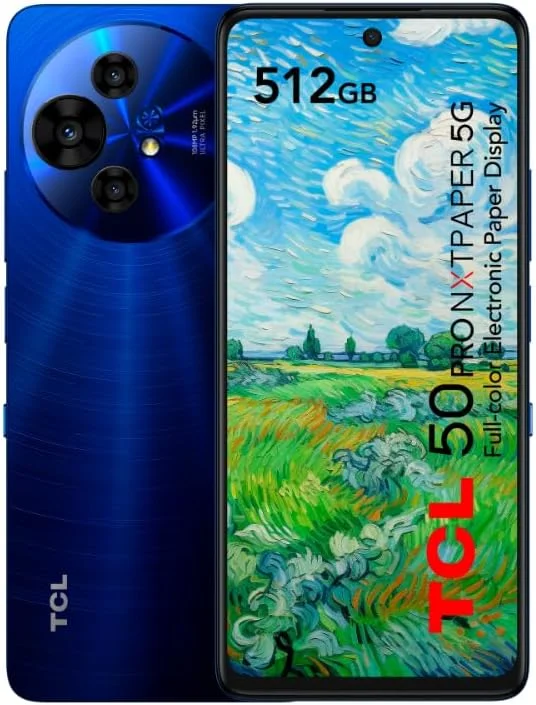 گوشی هوشمند 5G TCL 50 NxtPaper دو سیم کارت 256 گیگابایت رام + 8 گیگابایت رم (فقط GSM | بدون CDMA) کارخانه آنلاک شده (آبی نیمه شب) - نسخه بین المللی
