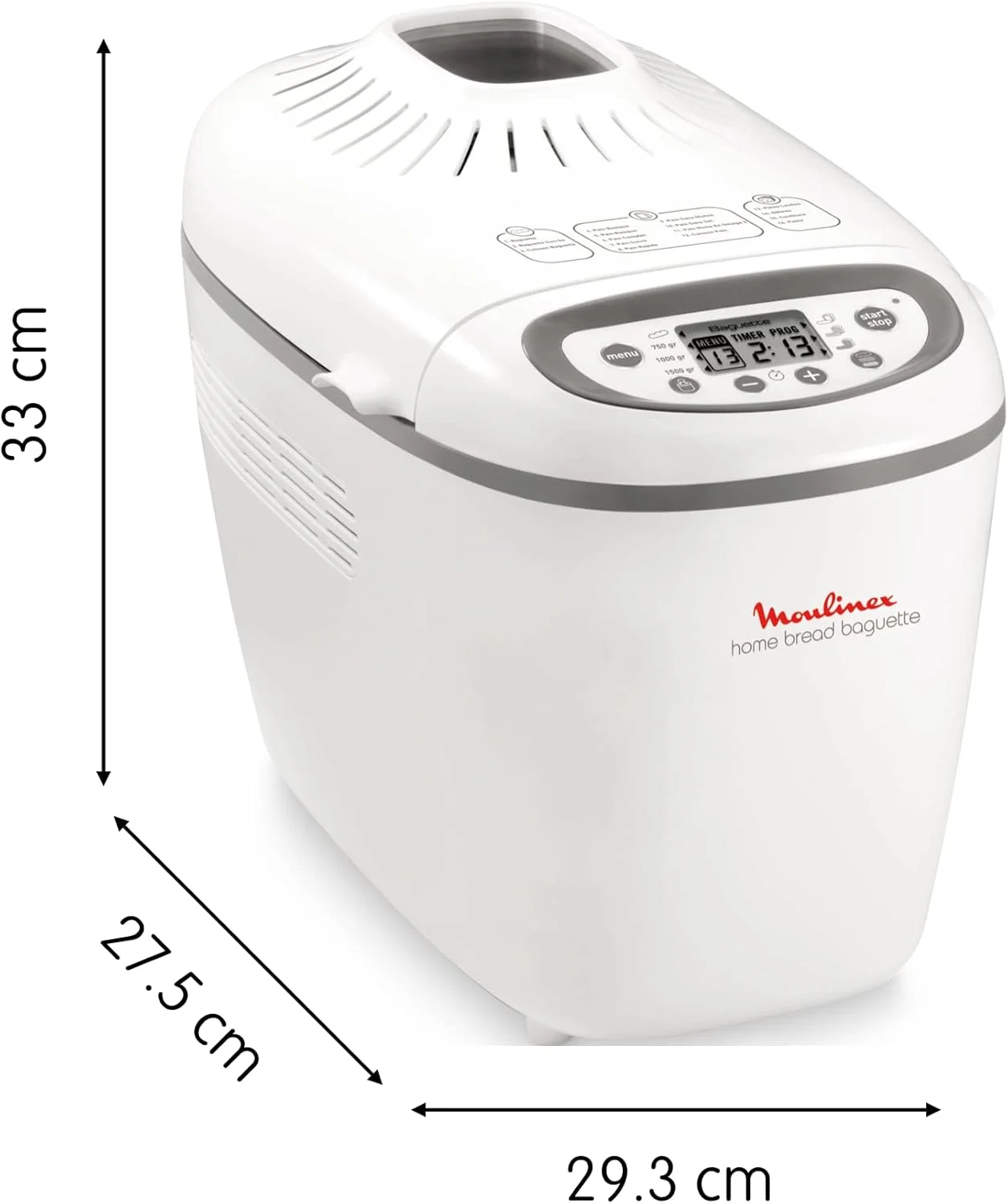 دستگاه نان پز مولینکس مدل OW6101 با ظرفیت 1.5 کیلوگرم به همراه لوازم جانبی برای تهیه 4 عدد باگت