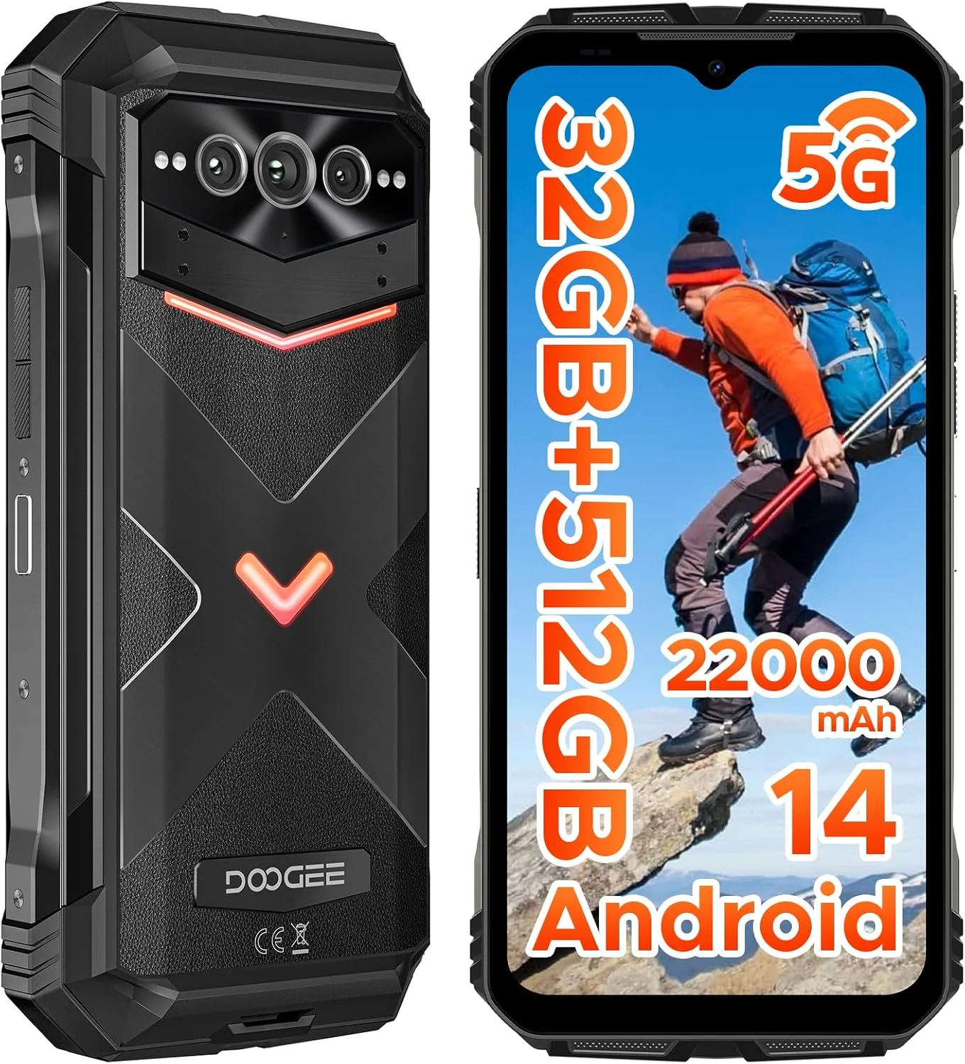 گوشی موبایل مقاوم DOOGEE VMAX Pro - مشکی