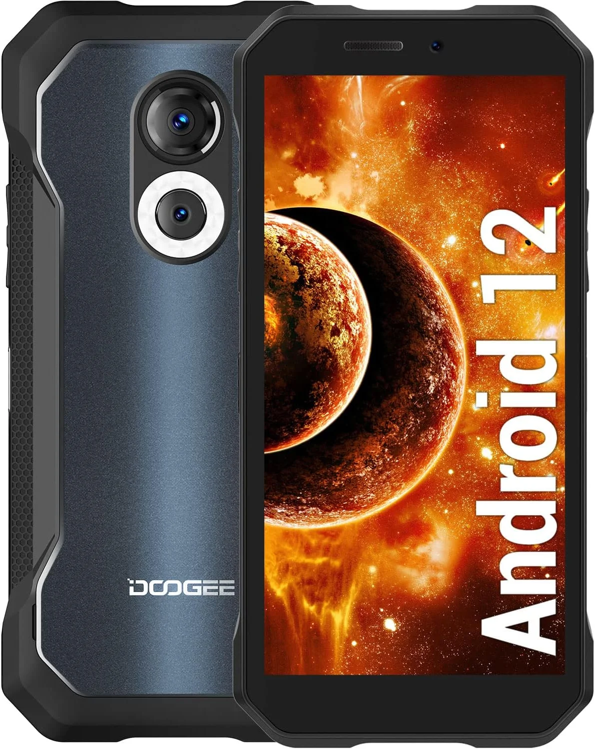 گوشی هوشمند مقاوم DOOGEE S61 (2023)، 6 گیگابایت رم + 64 گیگابایت حافظه داخلی، پردازنده هشت هسته ای، اندروید 12، دوربین دید در شب 20 مگاپیکسلی، باتری 5180 میلی آمپر ساعتی، صفحه نمایش 6.0 اینچی HD+، تلفن همراه 4G دو سیم کارته ضد آب IP68، NFC - مات