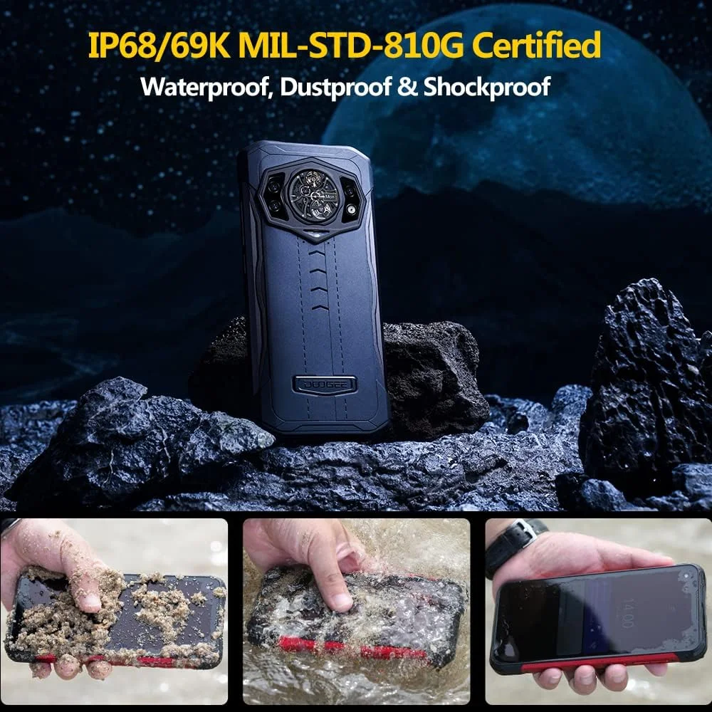 گوشی های هوشمند مقاوم و آنلاک شده DOOGEE S98 اندروید 12 MTK G96 هشت هسته ای 8 گیگابایت + 256 گیگابایت IP68 تلفن همراه ضد آب، دوربین 64 مگاپیکسلی + دوربین دید در شب 20 مگاپیکسلی، صفحه نمایش دوگانه 6.3 اینچی FHD+ باتری 6000 میلی آمپر ساعتی دو سیم کارت 4G گوشی مقاوم گوشی های هوشمند مقاوم و آنلاک شده DOOGEE S98 اندروید 12 MTK G96 هشت هسته ای 8 گیگابایت + 256 گیگابایت IP68 تلفن همراه ضد آب، دوربین 64 مگاپیکسلی + دوربین دید در شب 20 مگاپیکسلی، صفحه نمایش دوگانه 6.3 اینچی FHD+ باتری 6000 میلی آمپر ساعتی دو سیم کارت 4G گوشی مقاوم