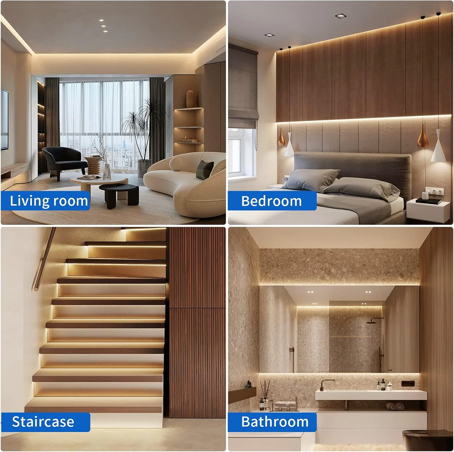 نوار LED COB سیریویی 5 متری، سفید گرم 2700K، 480LED در متر، CRI 90+ برای کابینت آشپزخانه خانه DIY پروژه های نورپردازی داخلی نوار LED COB سیریویی 5 متری، سفید گرم 2700K، 480LED در متر، CRI 90+ برای کابینت آشپزخانه خانه DIY پروژه های نورپردازی داخلی