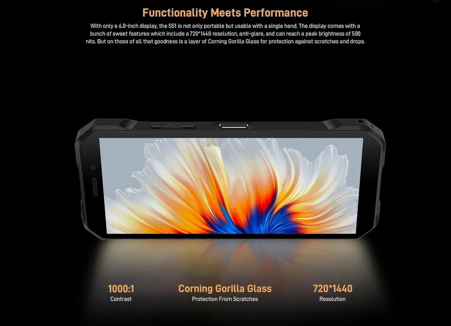 گوشی موبایل مقاوم DOOGEE Android 12 مدل S51، هشت هسته ای 2.0 گیگاهرتز، 4 گیگابایت رم + 64 گیگابایت حافظه داخلی، دو سیم کارت + SD (3 اسلات)، گوشی هوشمند ضد آب IP68 مناسب فضای باز، صفحه نمایش 6.0 اینچی HD+ گوریلا گلس، دوربین دوگانه 12 مگاپیکسلی، GPS NFC مشکی گوشی موبایل مقاوم DOOGEE Android 12 مدل S51، هشت هسته ای 2.0 گیگاهرتز، 4 گیگابایت رم + 64 گیگابایت حافظه داخلی، دو سیم کارت + SD (3 اسلات)، گوشی هوشمند ضد آب IP68 مناسب فضای باز، صفحه نمایش 6.0 اینچی HD+ گوریلا گلس، دوربین دوگانه 12 مگاپیکسلی، GPS NFC مشکی