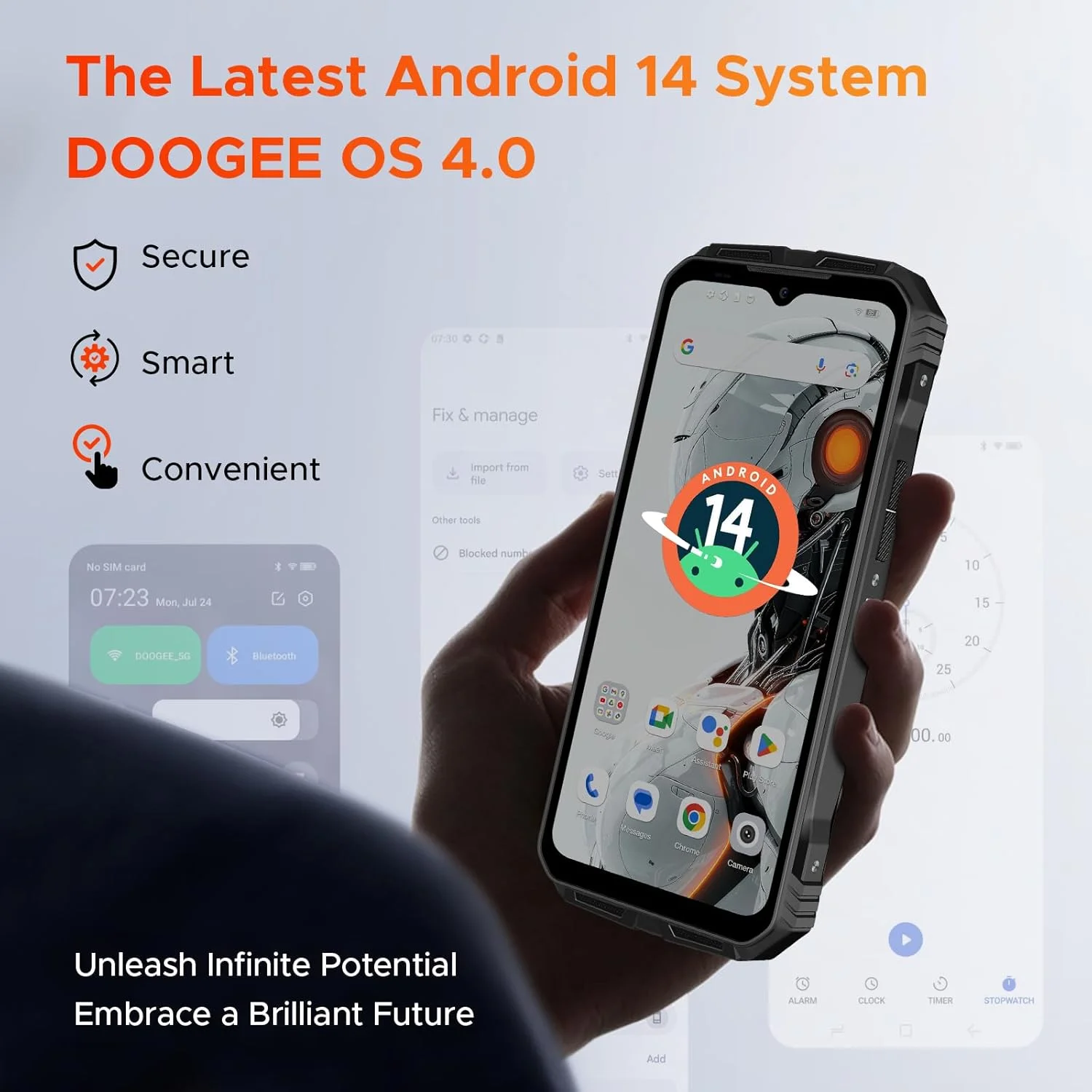 گوشی مقاوم DOOGEE V MAX Pro (2025) 5G، ظرفیت باتری 22000mAh، رم 32GB + حافظه داخلی 512GB/TF 2TB، گوشی هوشمند مقاوم با اندروید 14، دوربین دید در شب 108MP+20MP، صفحه نمایش 6.58 اینچی FHD+ IPS با نرخ تازه سازی 120Hz، ضد آب IP68/IP69K، NFC/OTG/Face ID/وزن 535 گرم گوشی مقاوم DOOGEE V MAX Pro (2025) 5G، ظرفیت باتری 22000mAh، رم 32GB + حافظه داخلی 512GB/TF 2TB، گوشی هوشمند مقاوم با اندروید 14، دوربین دید در شب 108MP+20MP، صفحه نمایش 6.58 اینچی FHD+ IPS با نرخ تازه سازی 120Hz، ضد آب IP68/IP69K، NFC/OTG/Face ID/وزن 535 گرم