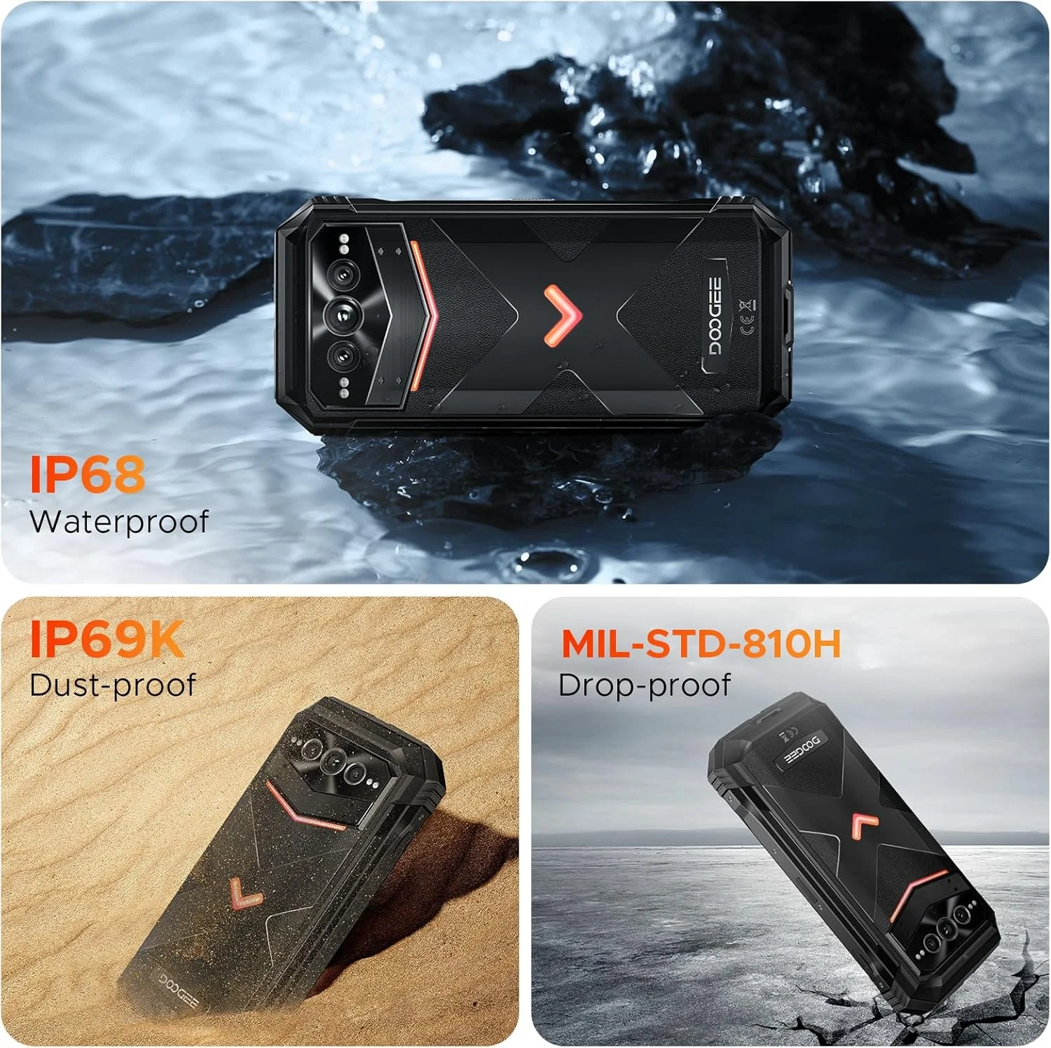 گوشی مقاوم DOOGEE V MAX Pro (2025) 5G، ظرفیت باتری 22000mAh، رم 32GB + حافظه داخلی 512GB/TF 2TB، گوشی هوشمند مقاوم با اندروید 14، دوربین دید در شب 108MP+20MP، صفحه نمایش 6.58 اینچی FHD+ IPS با نرخ تازه سازی 120Hz، ضد آب IP68/IP69K، NFC/OTG/Face ID/وزن 535 گرم گوشی مقاوم DOOGEE V MAX Pro (2025) 5G، ظرفیت باتری 22000mAh، رم 32GB + حافظه داخلی 512GB/TF 2TB، گوشی هوشمند مقاوم با اندروید 14، دوربین دید در شب 108MP+20MP، صفحه نمایش 6.58 اینچی FHD+ IPS با نرخ تازه سازی 120Hz، ضد آب IP68/IP69K، NFC/OTG/Face ID/وزن 535 گرم