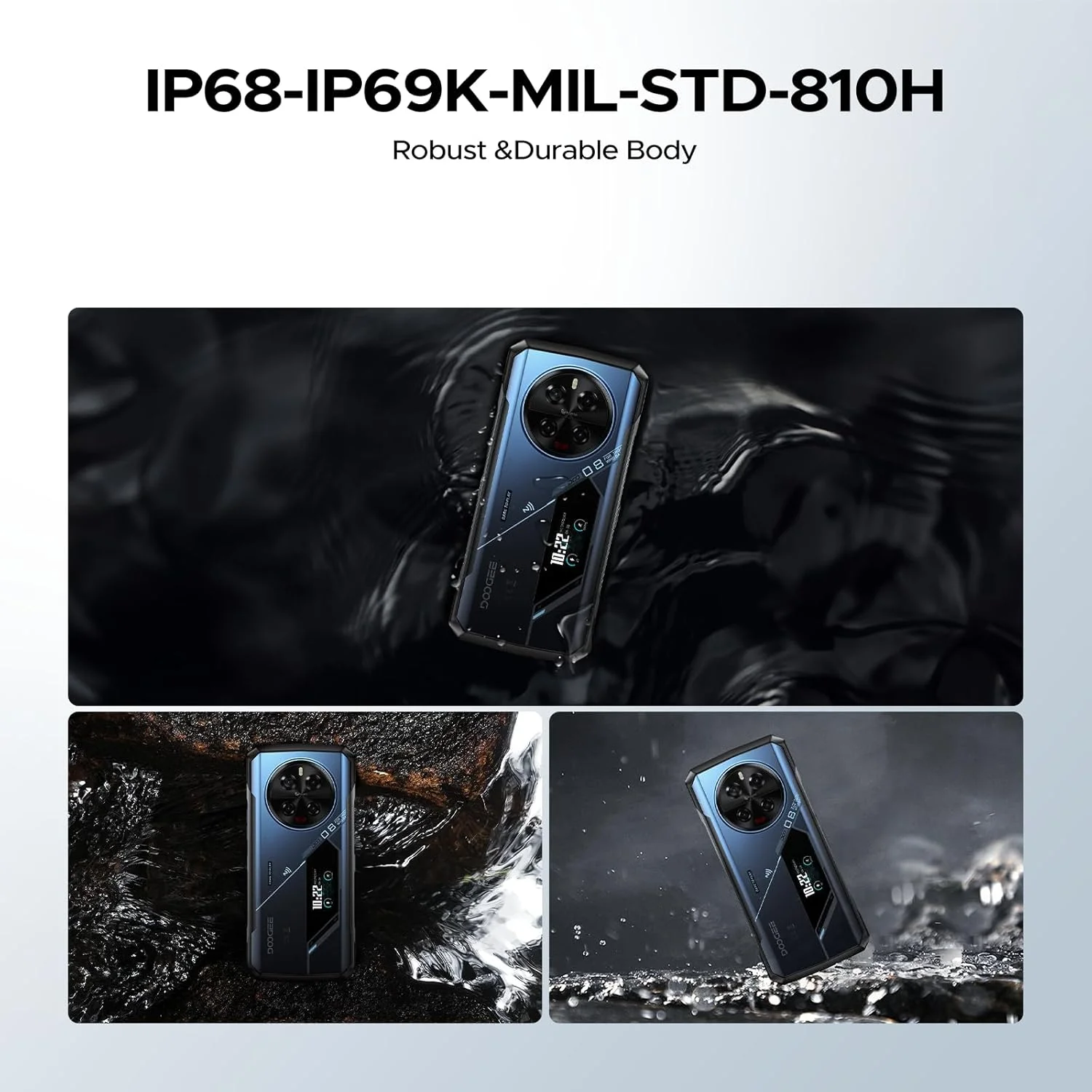 گوشی هوشمند مقاوم DOOGEE V40 Pro 5G، آنلاک شده با صفحه نمایش پشتی 1.47 اینچی، 36 گیگابایت + 512 گیگابایت/TF 2 ترابایت، گوشی مقاوم اندروید 14، باتری 8680 میلی آمپر ساعتی، 200 مگاپیکسل + 32 مگاپیکسل، صفحه نمایش 6.78 اینچی FHD+ 120 هرتز IPS، 3 اسلات کارت/بازگشایی دوگانه/NFC/WiFi6 گوشی هوشمند مقاوم DOOGEE V40 Pro 5G، آنلاک شده با صفحه نمایش پشتی 1.47 اینچی، 36 گیگابایت + 512 گیگابایت/TF 2 ترابایت، گوشی مقاوم اندروید 14، باتری 8680 میلی آمپر ساعتی، 200 مگاپیکسل + 32 مگاپیکسل، صفحه نمایش 6.78 اینچی FHD+ 120 هرتز IPS، 3 اسلات کارت/بازگشایی دوگانه/NFC/WiFi6