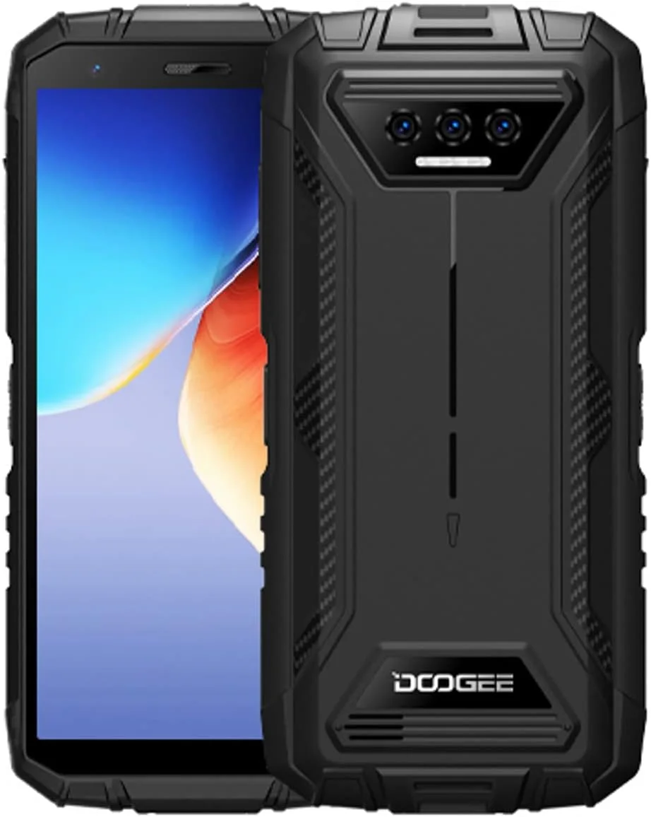 گوشی موبایل مقاوم DOOGEE مدل S41 PRO با اندروید 12، پردازنده هشت هسته‌ای، 4 گیگابایت رم + 32 گیگابایت حافظه داخلی (قابل ارتقا تا 1 ترابایت)، باتری 6300 میلی‌آمپر، دوربین سه‌گانه 13 مگاپیکسلی AI، گوشی هوشمند ضد آب، ضد ضربه و ضد گرد و غبار با استاندارد IP68، دو سیم کارت، صفحه نمایش 5.5 اینچی HD+، GPS NFC - مشکی
