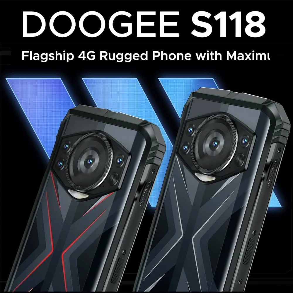 گوشی هوشمند مقاوم DOOGEE S118 اندروید 14 (2024)، 20 گیگابایت رم + 512 گیگابایت رام، 6.6 اینچ FHD+120HZ، باتری 10800 میلی آمپر ساعت/33 وات، دید در شب 50 مگاپیکسل + 12 مگاپیکسل، 4G دو سیم کارت/NFC/OTG (قرمز فلوریت) گوشی هوشمند مقاوم DOOGEE S118 اندروید 14 (2024)، 20 گیگابایت رم + 512 گیگابایت رام، 6.6 اینچ FHD+120HZ، باتری 10800 میلی آمپر ساعت/33 وات، دید در شب 50 مگاپیکسل + 12 مگاپیکسل، 4G دو سیم کارت/NFC/OTG (قرمز فلوریت)