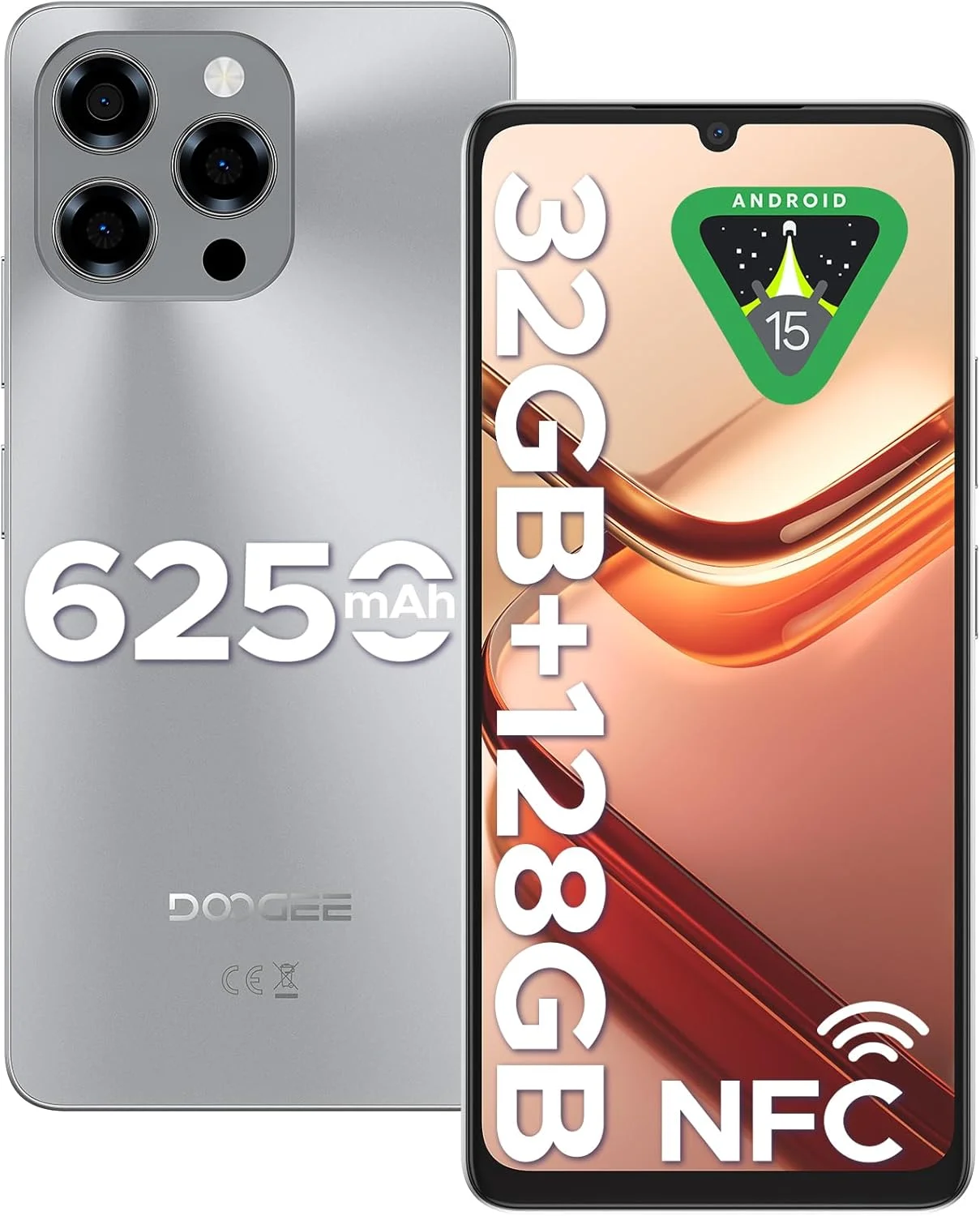 گوشی موبایل آنلاک شده DOOGEE Note 58، گوشی هوشمند اندروید 15 با 32 گیگابایت + 128 گیگابایت/2 ترابایت توسعه TF، باتری 6250 میلی آمپر ساعتی، تلفن همراه 6.75 اینچی HD+ 90 هرتز، تلفن های هوشمند موبایل 4G دو سیم کارت، Widevine L1/NFC/OTG/باز کردن قفل با چهره، طبیعی گوشی موبایل آنلاک شده DOOGEE Note 58، گوشی هوشمند اندروید 15 با 32 گیگابایت + 128 گیگابایت/2 ترابایت توسعه TF، باتری 6250 میلی آمپر ساعتی، تلفن همراه 6.75 اینچی HD+ 90 هرتز، تلفن های هوشمند موبایل 4G دو سیم کارت، Widevine L1/NFC/OTG/باز کردن قفل با چهره، طبیعی