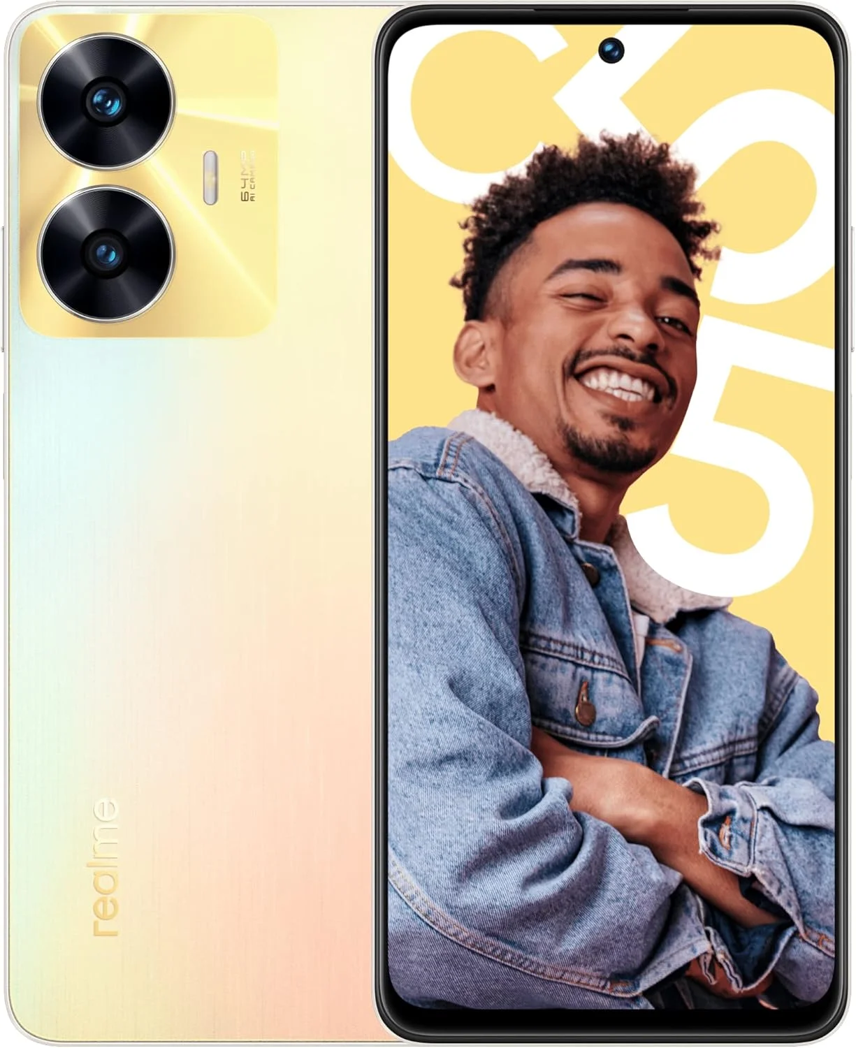 گوشی موبایل realme C55 دو سیم کارت 256 گیگابایت حافظه داخلی + 8 گیگابایت رم 4G (رنگ Sunshower) - نسخه بین المللی
