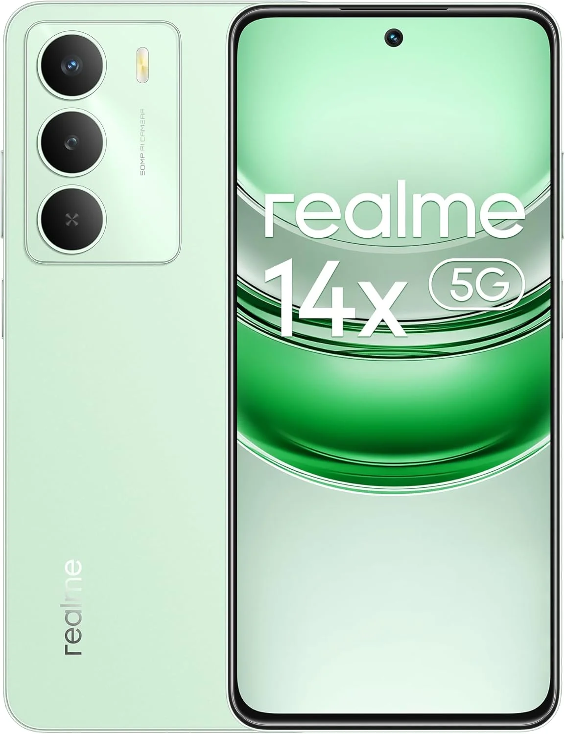 گوشی هوشمند 5G دو سیم کارته Realme 14x با حافظه داخلی 128 گیگابایت و رم 6 گیگابایت (فقط GSM | بدون CDMA) - نسخه بین المللی (سبز زبرجد)