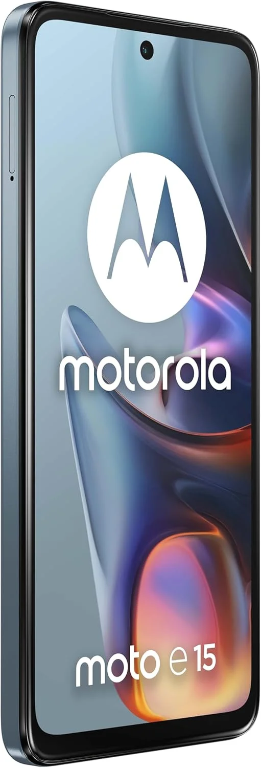 گوشی موبایل موتورولا Moto E15 دو سیم کارت 64 گیگابایت ROM + 2 گیگابایت RAM (فقط GSM | بدون CDMA) کارخانه آنلاک شده 4G/LTE (آبی مه آلود) - نسخه بین المللی