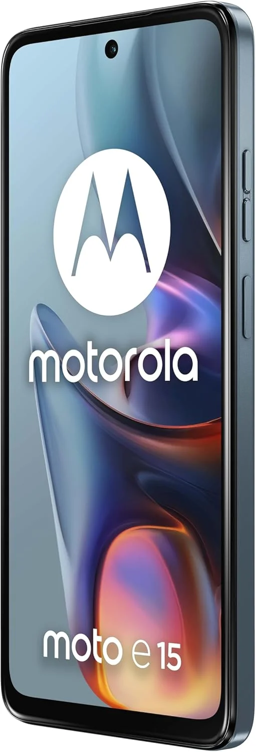 گوشی موبایل موتورولا Moto E15 دو سیم کارت 64 گیگابایت ROM + 2 گیگابایت RAM (فقط GSM | بدون CDMA) کارخانه آنلاک شده 4G/LTE (آبی مه آلود) - نسخه بین المللی