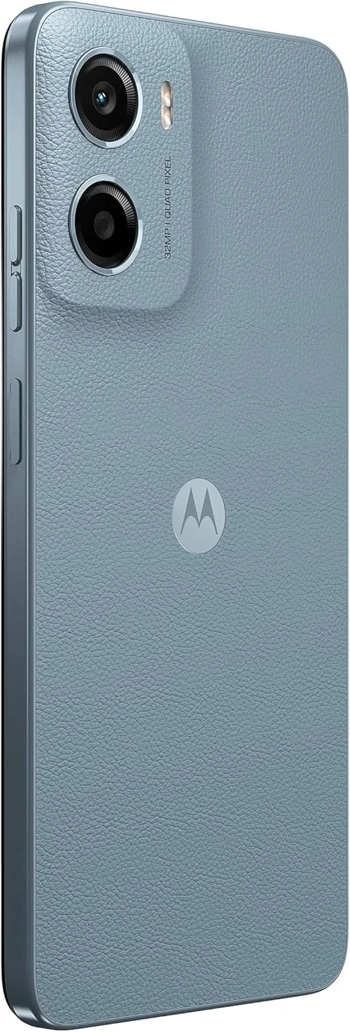گوشی موبایل موتورولا Moto E15 دو سیم کارت 64 گیگابایت ROM + 2 گیگابایت RAM (فقط GSM | بدون CDMA) کارخانه آنلاک شده 4G/LTE (آبی مه آلود) - نسخه بین المللی