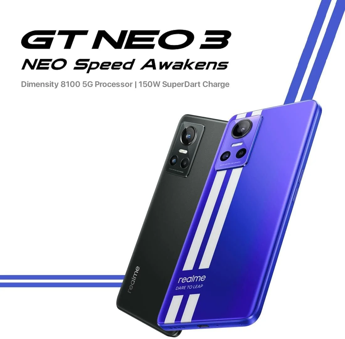 گوشی موبایل ریلمی GT Neo 3 150W دو سیم کارت 256 گیگابایت رام + 12 گیگابایت رم 5G (مشکی آسفالت) - نسخه بین المللی گوشی موبایل ریلمی GT Neo 3 150W دو سیم کارت 256 گیگابایت رام + 12 گیگابایت رم 5G (مشکی آسفالت) - نسخه بین المللی