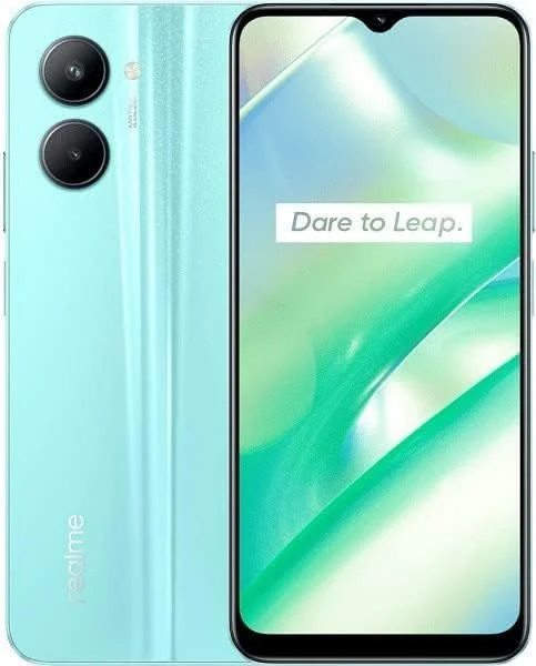 گوشی موبایل Realme C33 دو سیم کارت 32 گیگابایت ROM + 3 گیگابایت RAM (فقط GSM | بدون CDMA) نسخه بین المللی آنلاک شده کارخانه ای 4G/LTE (آبی آکوآ)