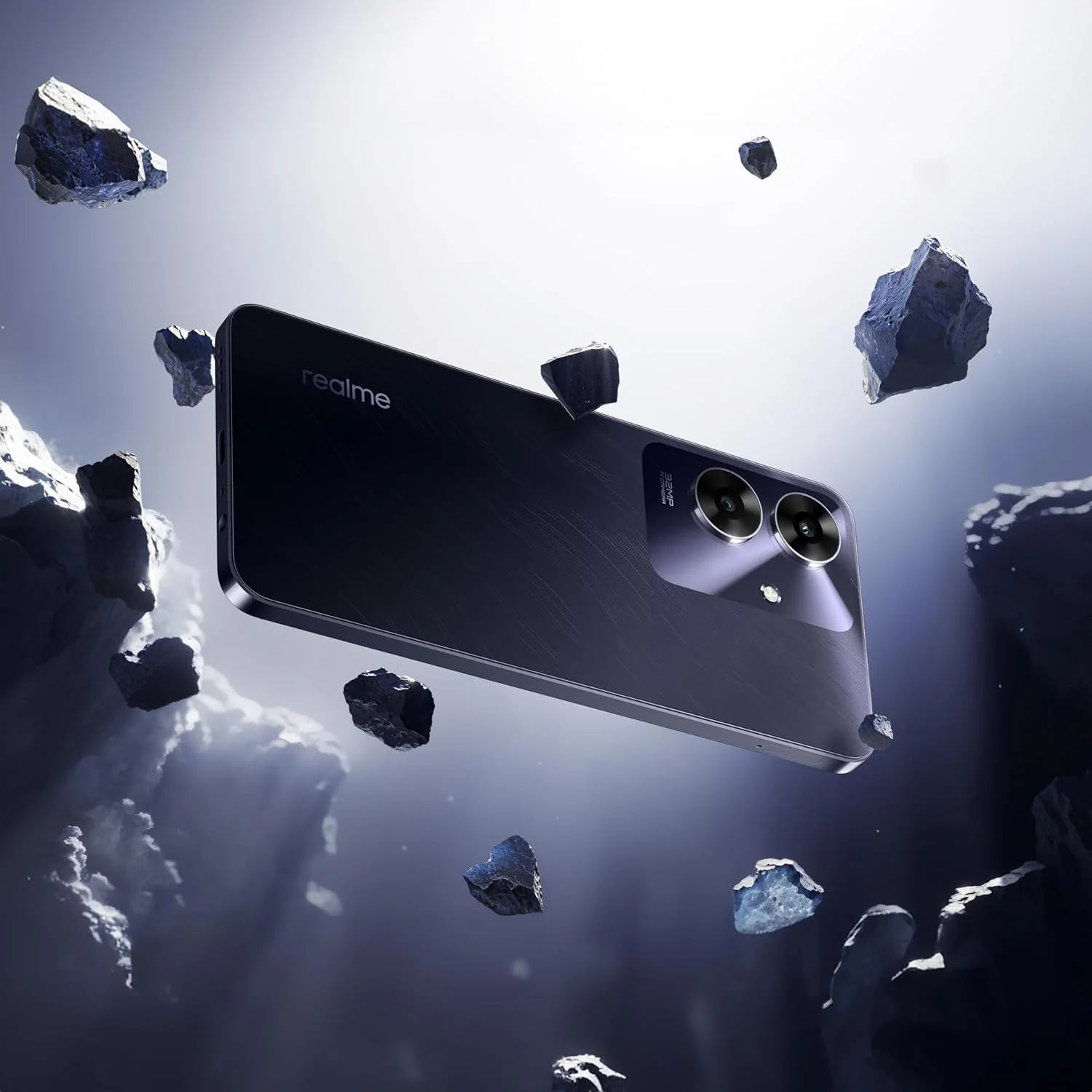 گوشی هوشمند 4G دو سیم کارته realme Note 60، حافظه 128 گیگابایت، رم 4 گیگابایت، صفحه نمایش 6.74 اینچی 90 هرتز، دوربین 32 مگاپیکسل، باتری 5000 میلی آمپر ساعت، مقاوم در برابر گرد و غبار و پاشش آب IP64، 12 ماه گارانتی - نسخه خاورمیانه (مشکی مرمر)