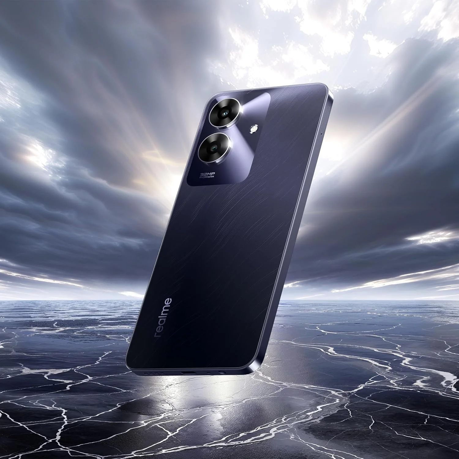 گوشی هوشمند 4G دو سیم کارته realme Note 60، حافظه 128 گیگابایت، رم 4 گیگابایت، صفحه نمایش 6.74 اینچی 90 هرتز، دوربین 32 مگاپیکسل، باتری 5000 میلی آمپر ساعت، مقاوم در برابر گرد و غبار و پاشش آب IP64، 12 ماه گارانتی - نسخه خاورمیانه (مشکی مرمر)