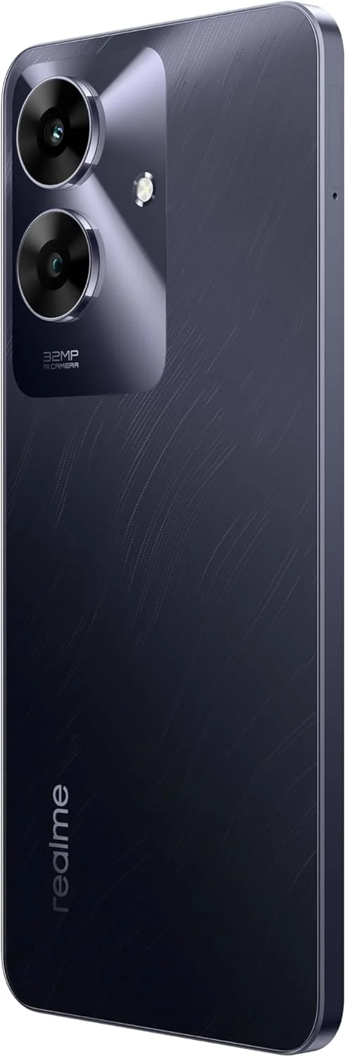 گوشی هوشمند 4G دو سیم کارته realme Note 60، حافظه 128 گیگابایت، رم 4 گیگابایت، صفحه نمایش 6.74 اینچی 90 هرتز، دوربین 32 مگاپیکسل، باتری 5000 میلی آمپر ساعت، مقاوم در برابر گرد و غبار و پاشش آب IP64، 12 ماه گارانتی - نسخه خاورمیانه (مشکی مرمر)