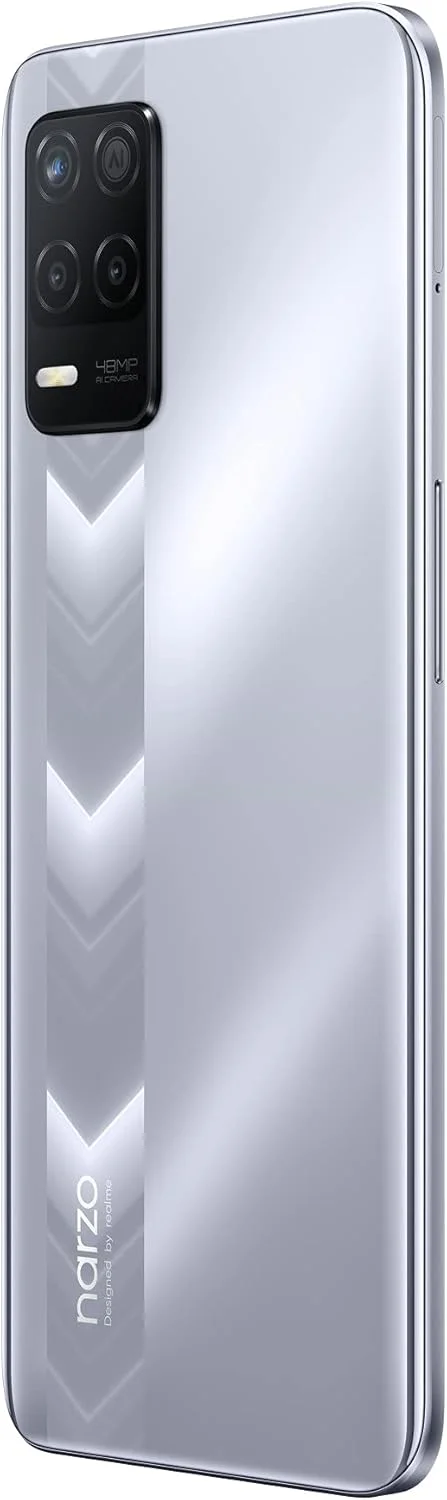 گوشی موبایل realme narzo 30 (نقره ای مسابقه ای، 6 گیگابایت رم، 128 گیگابایت حافظه) - پردازنده MediaTek Helio G95 I صفحه نمایش Full HD+ به همراه EMI رایگان / پیشنهادات تعویض اضافی
