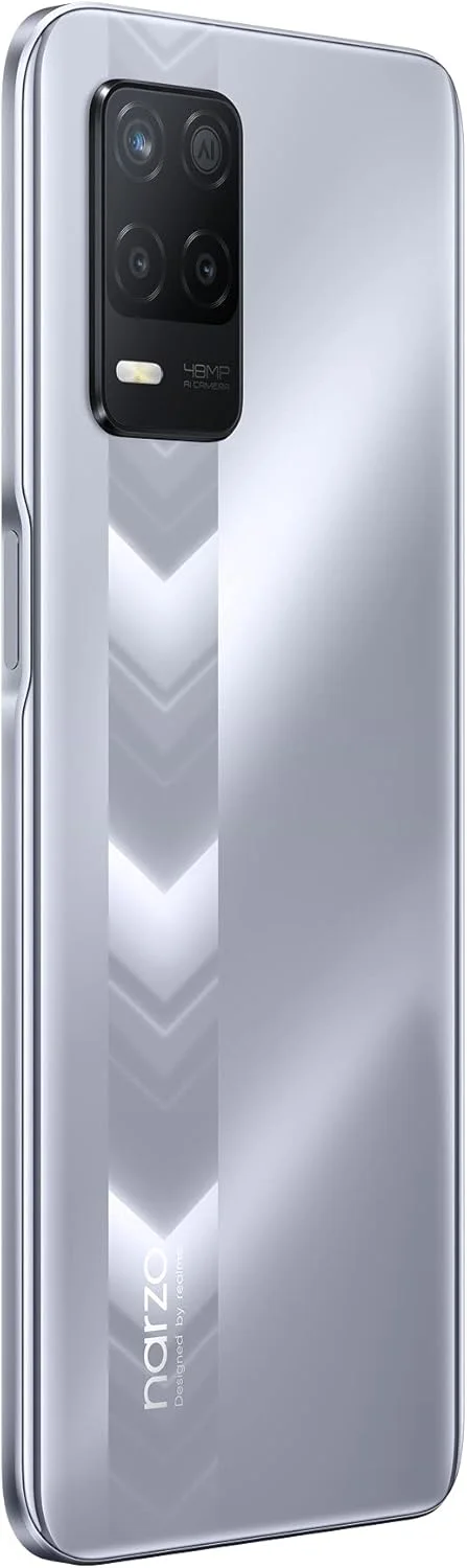 گوشی موبایل realme narzo 30 (نقره ای مسابقه ای، 6 گیگابایت رم، 128 گیگابایت حافظه) - پردازنده MediaTek Helio G95 I صفحه نمایش Full HD+ به همراه EMI رایگان / پیشنهادات تعویض اضافی