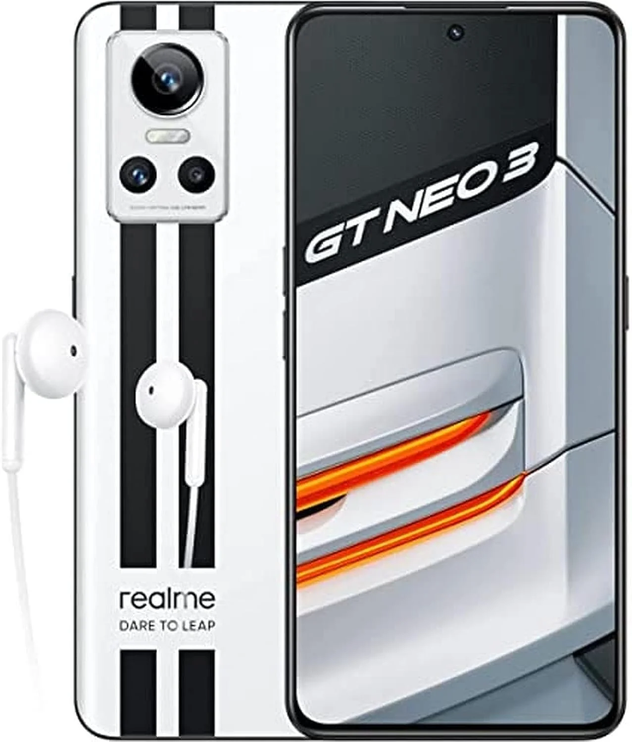 گوشی موبایل Realme GT Neo 3 80W دو سیم کارت 256 گیگابایت رام + 8 گیگابایت رم (فقط GSM | بدون CDMA) نسخه بین المللی آنلاک فکتوری 5G (سفید اسپرینت)