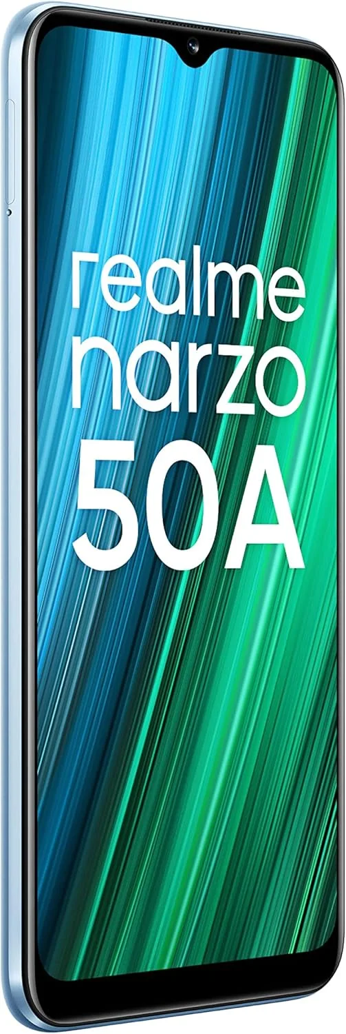 گوشی موبایل ریلمی Narzo 50A دو سیم کارت 64 گیگابایت حافظه داخلی + 4 گیگابایت رم (فقط GSM | بدون CDMA) نسخه بین المللی آنلاک شده کارخانه ای 4G/LTE (آبی اکسیژن)
