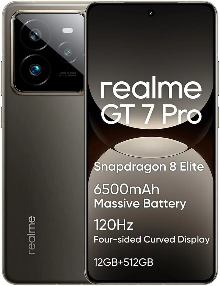 گوشی موبایل Realme GT 7 Pro دو سیم کارت 512 گیگابایت رام + 12 گیگابایت رم (فقط GSM | بدون CDMA) نسخه بین المللی آنلاک شده کارخانه ای 5G (خاکستری کهکشانی)