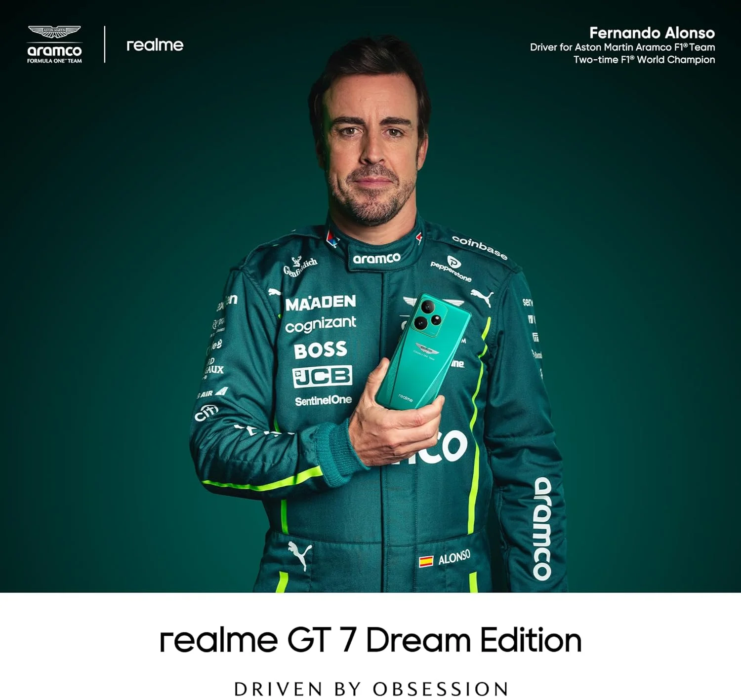 گوشی موبایل ریلمی GT 7 دو سیم کارت 512 گیگابایت رام + 16 گیگابایت رم (فقط GSM | بدون CDMA) نسخه بین المللی آنلاک فکتوری 5G (سبز استون مارتین) گوشی موبایل ریلمی GT 7 دو سیم کارت 512 گیگابایت رام + 16 گیگابایت رم (فقط GSM | بدون CDMA) نسخه بین المللی آنلاک فکتوری 5G (سبز استون مارتین)