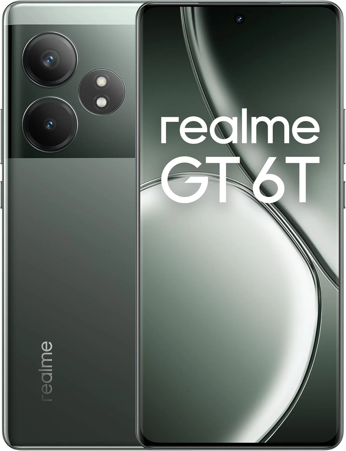 گوشی موبایل ریلمی GT 6T دو سیم کارت 256 گیگابایت رام + 8 گیگابایت رم (فقط GSM | بدون CDMA) نسخه بین المللی آنلاک فکتوری 5G (سبز تیغی)