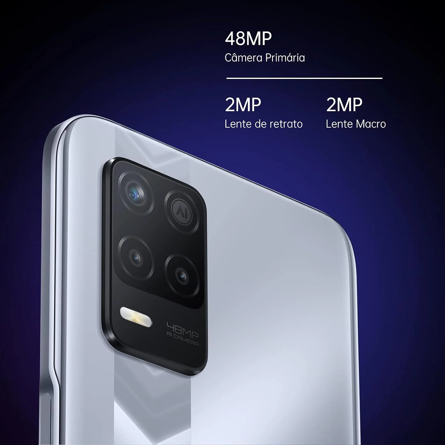 گوشی هوشمند 5G دو سیم کارته Realme Narzo 30 با حافظه داخلی 128 گیگابایت و رم 4 گیگابایت (فقط GSM | بدون CDMA) - نسخه بین المللی (نقره ای مسابقه ای)