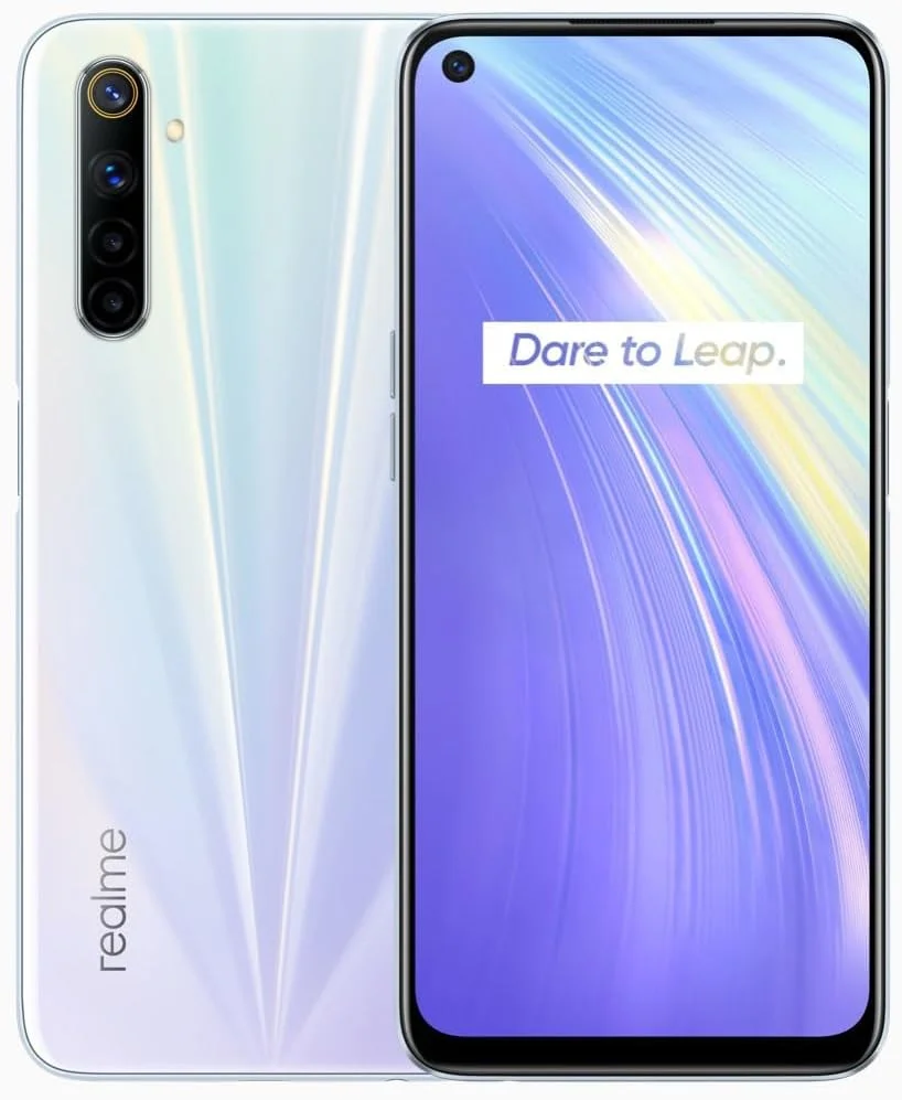 گوشی هوشمند realme 6 با صفحه نمایش 6.5 اینچی، پردازنده هشت هسته ای، 4 گیگابایت رم و 64 گیگابایت حافظه داخلی - سفید